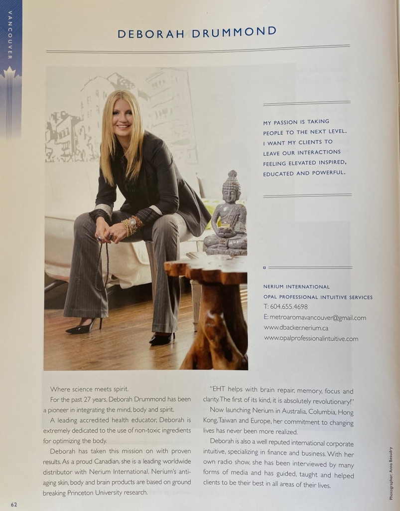 HONORED TO BE FEATURED IN WOMAN OF DISTINCTION FOR CANADA